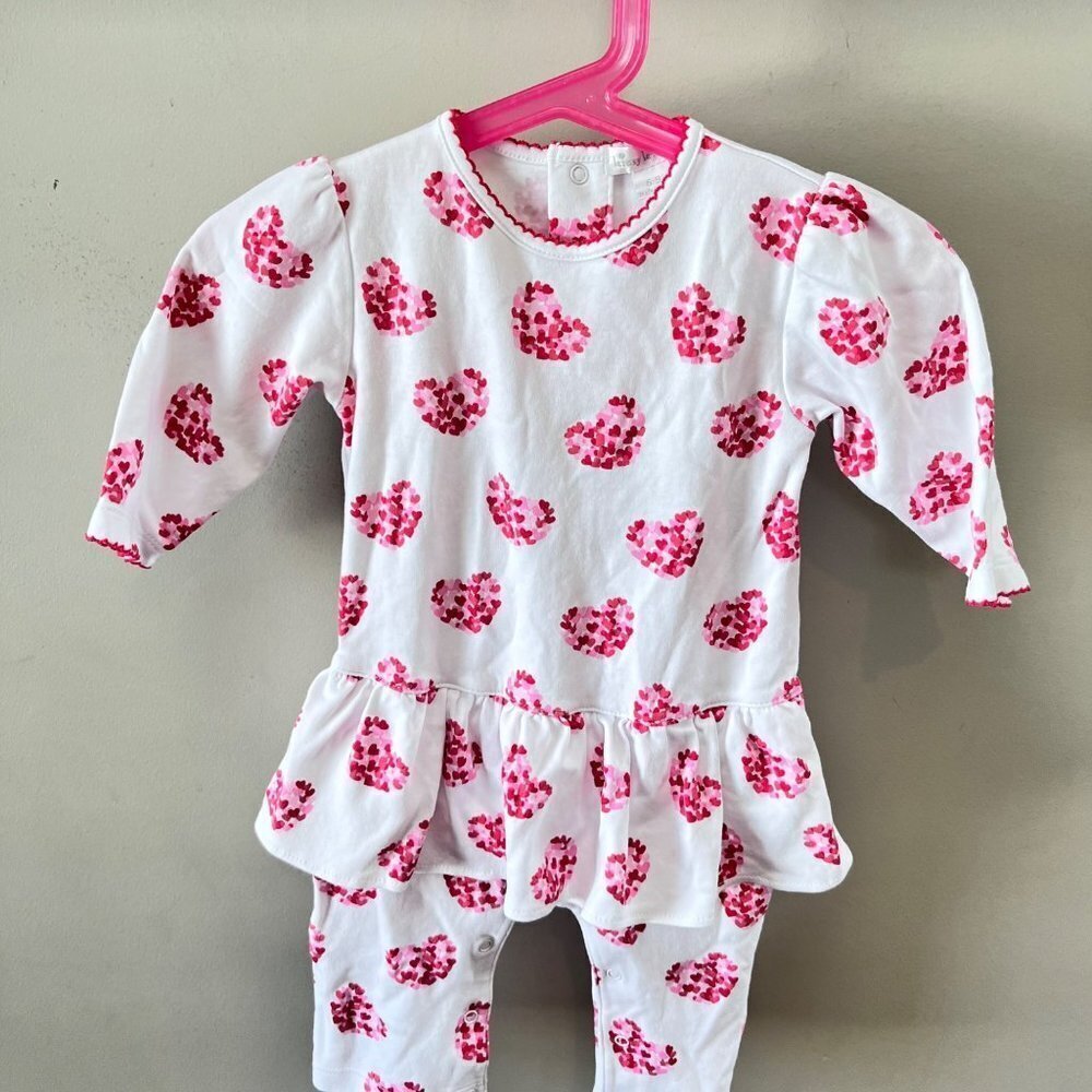 Kissy Kissy Heart of Hearts Ruffle Playsuit- Size 6-9m